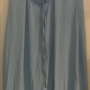 Baby blue long dress with open back. Size L